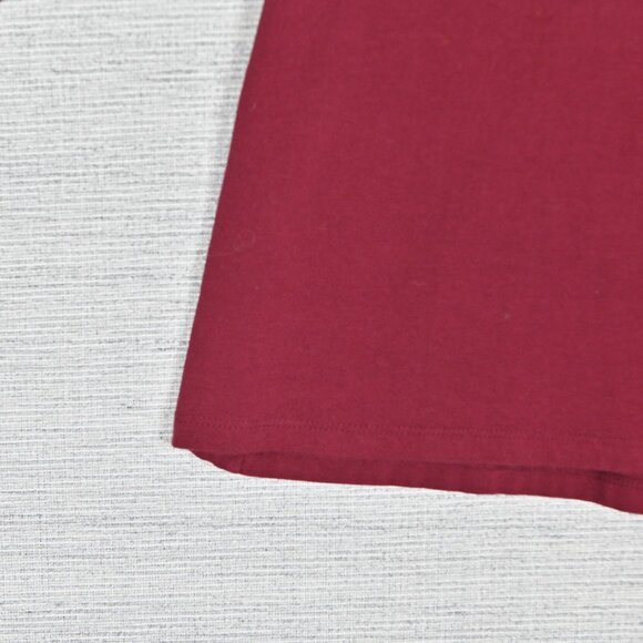 Torrid 90s Retro Foxy Keyhole Open Back Mock Neck Stretch Burgundy Shirt Sz 2 - Picture 10 of 16